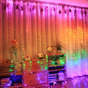 LED Curtain Lights Control Smart With Remote RGB Window String Lights Rainbow Curtain Fairy Lights