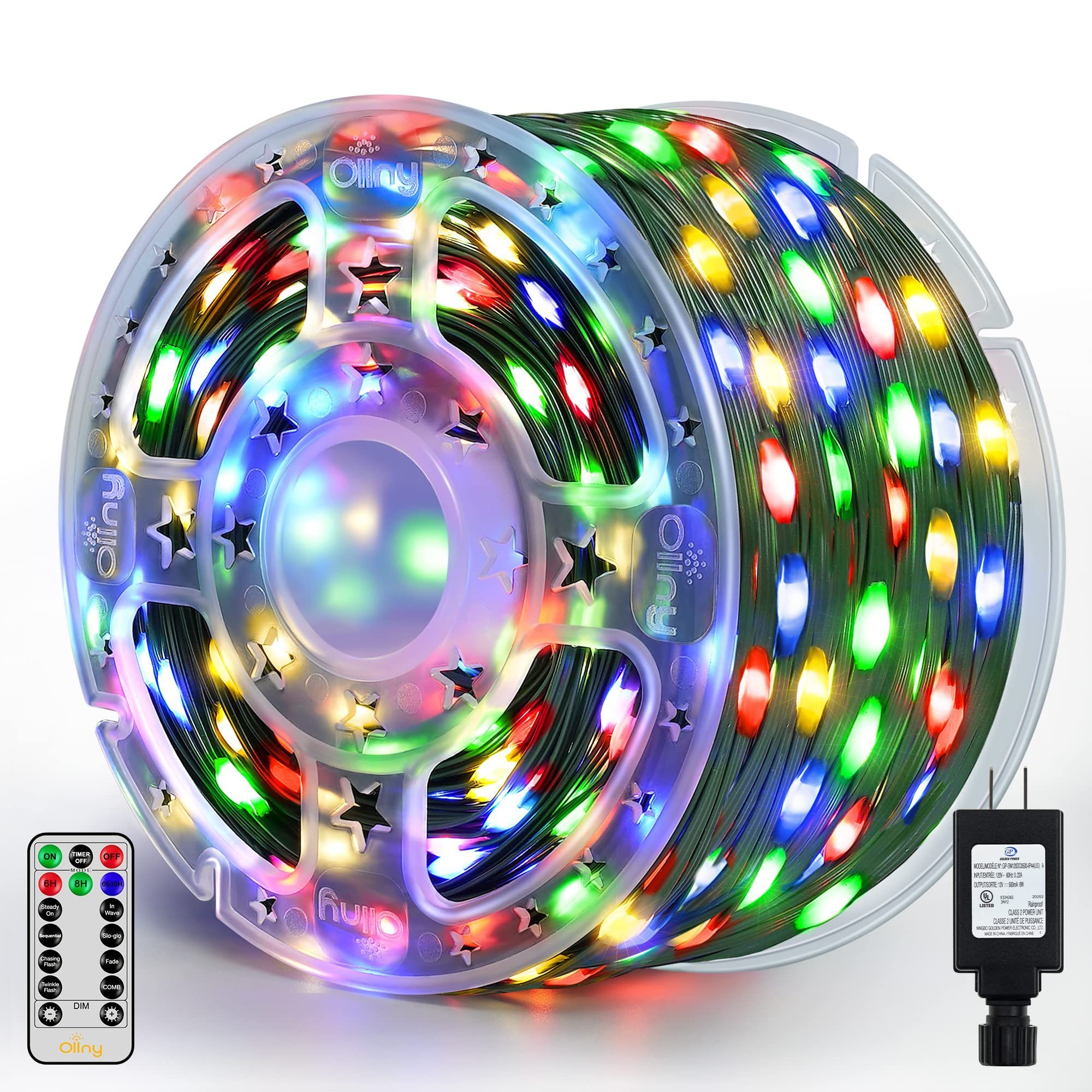 8 Modes Timing Option Waterproof 262ft 800 Fairy Lights Plug in Multicolor Dimmable LED Christmas String Lights Holiday Lights