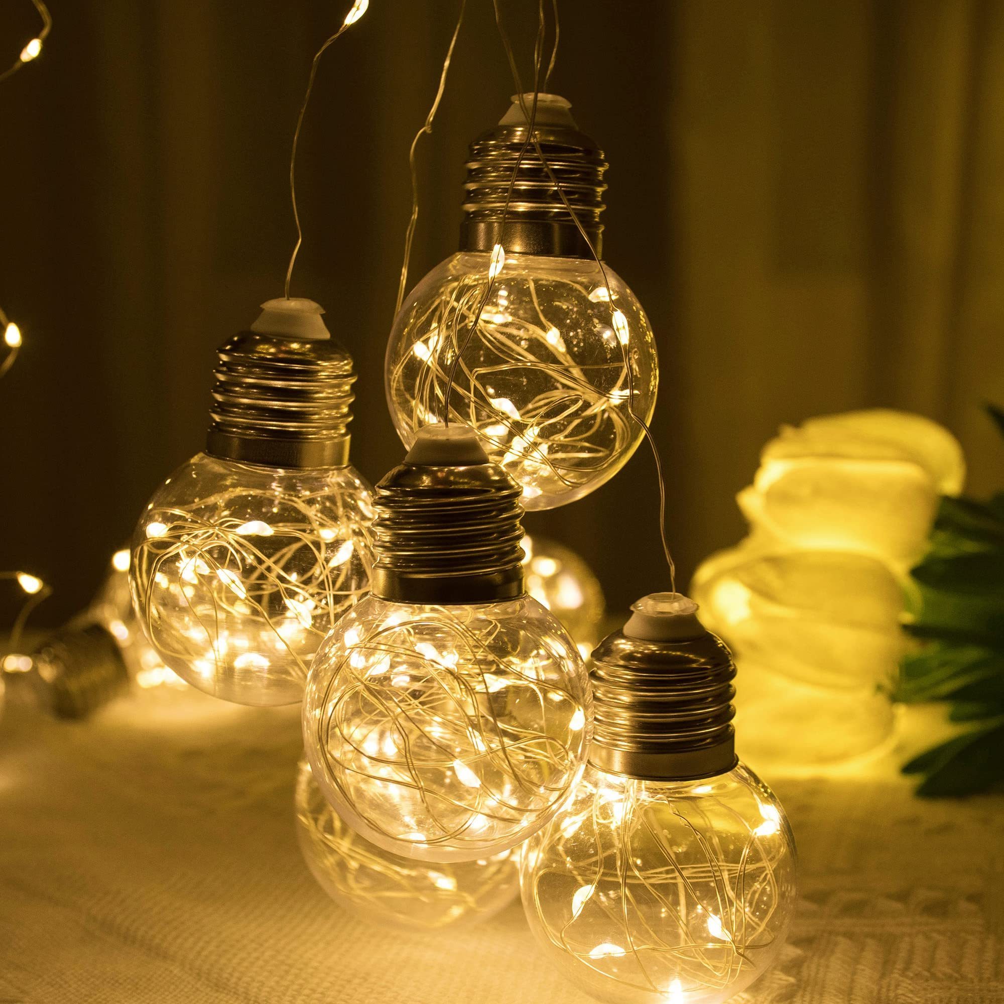 USB Powered with Remote 200LED Wishing Ball Curtain Lights LED Edison Style Bulb Twinkle LED Window Fairy Lights