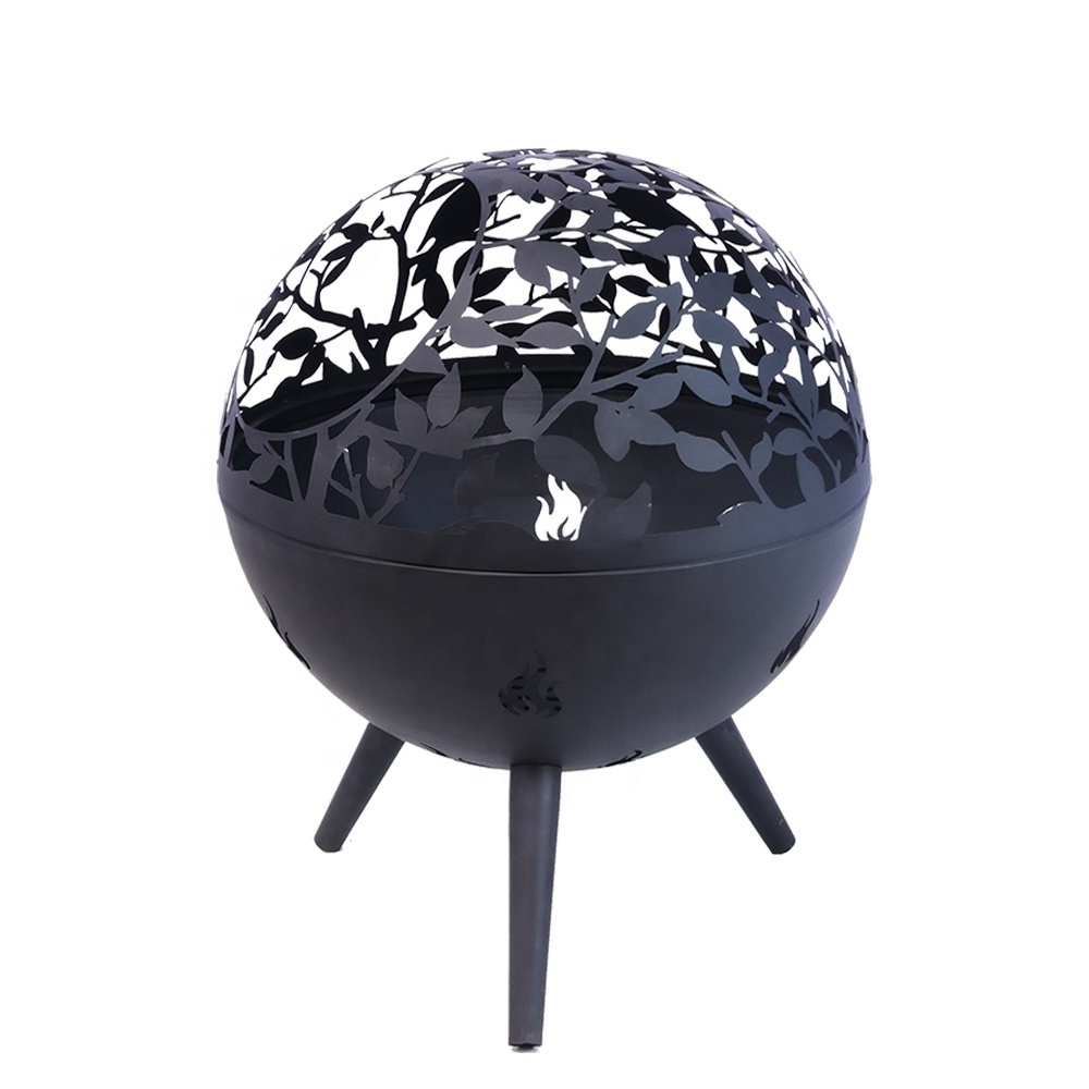 Customized 20INCH Artwork outdoor burner  Decorative Portable Spherical fire pit bowls fire pits