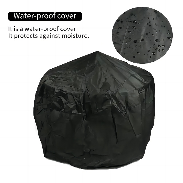 Hot Sale Fire Pit Cover Black Round Square Rectangle Shape Oxford Fire Pit PVC Cover with Waterproof cloth