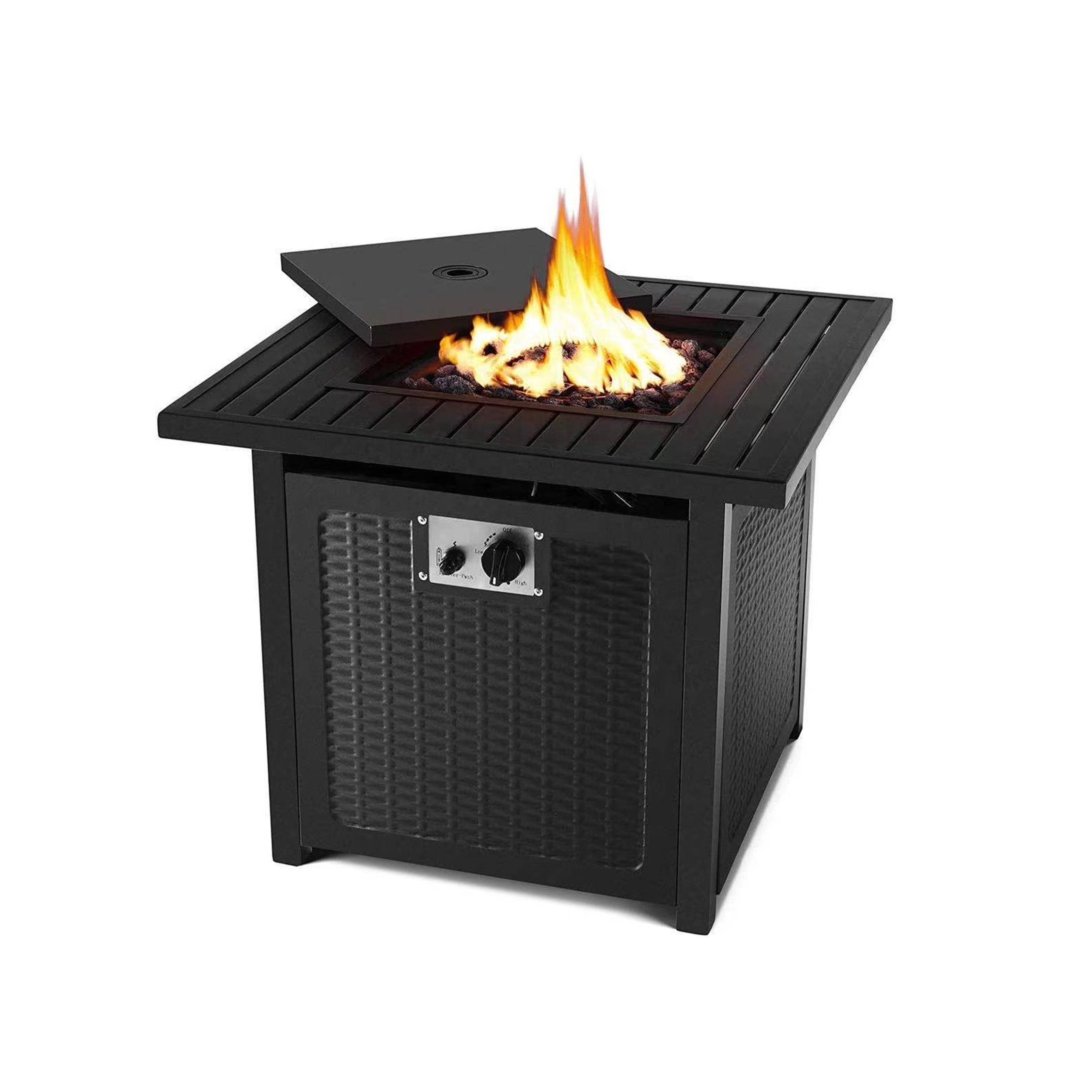 YIMO-80001Customizable Leisure Touch Rectangle Patio Or Garden Dining Table Top Gas PROPANE Fire Pits Outdoor