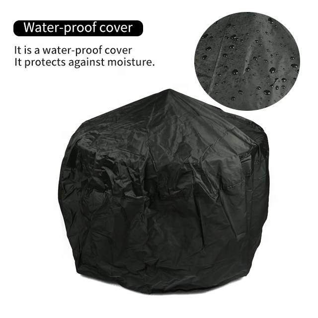 Fire Pit Cover Hot Sale Black Round Square Rectangle Shape Oxford Fire Pit Cover with Waterproof