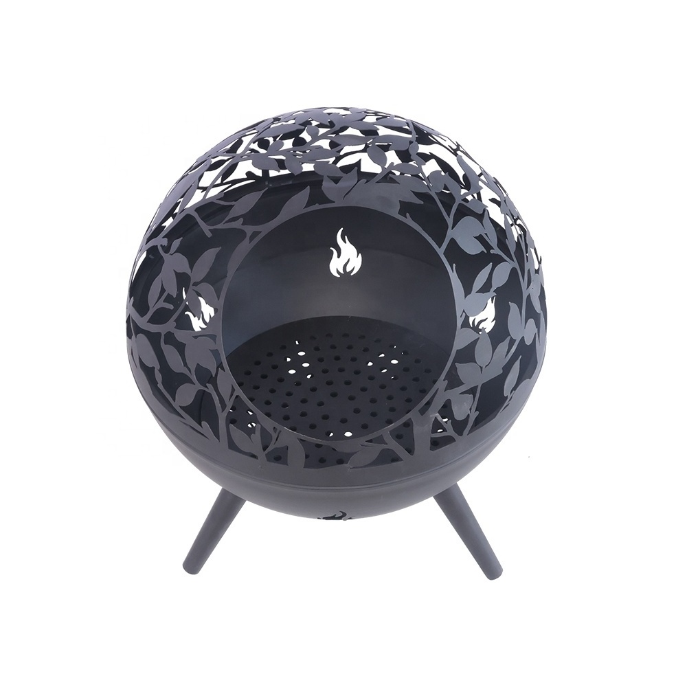 Customized 20INCH Artwork outdoor burner  Decorative Portable Spherical fire pit bowls fire pits