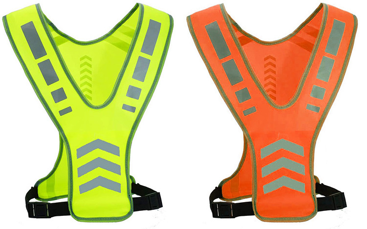 Jogging Running Reflective Gear Jacket Clothing Cloth Orange Night Walking Bicycle Cycling Safety Vest