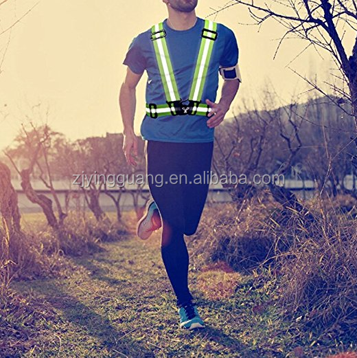 Hi Vis Custom Safety Reflective Vest Belt Running Cycling Safety Reflective Vest