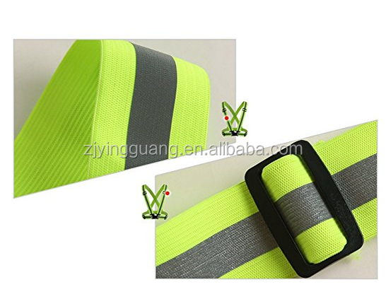 Hi Vis Custom Safety Reflective Vest Belt Running Cycling Safety Reflective Vest