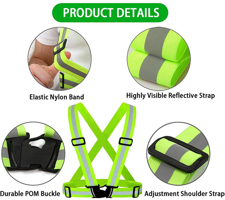 HiVisible Reflective Reflector Bands Running Gear Men Women Night Walking Biking Safety Straps