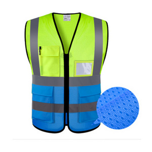 Yellow and Blue Mesh Safety Vest