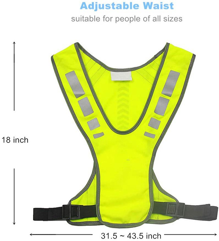 Jogging Running Reflective Gear Jacket Clothing Cloth Orange Night Walking Bicycle Cycling Safety Vest