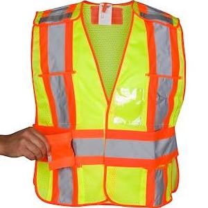 ANSI Class 3 Tear Away Quick Release Reflective Vest Security Black Safety Vest Roadway Working Hi Vis Vest