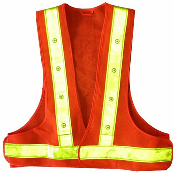 Hi-vis Flashing LED Reflective Safety Vest Running Gear with LED Light