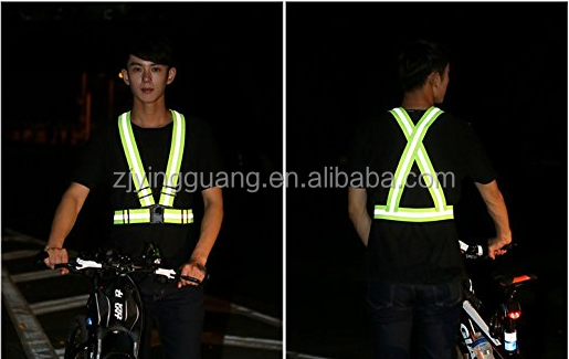 Hi Vis Custom Safety Reflective Vest Belt Running Cycling Safety Reflective Vest