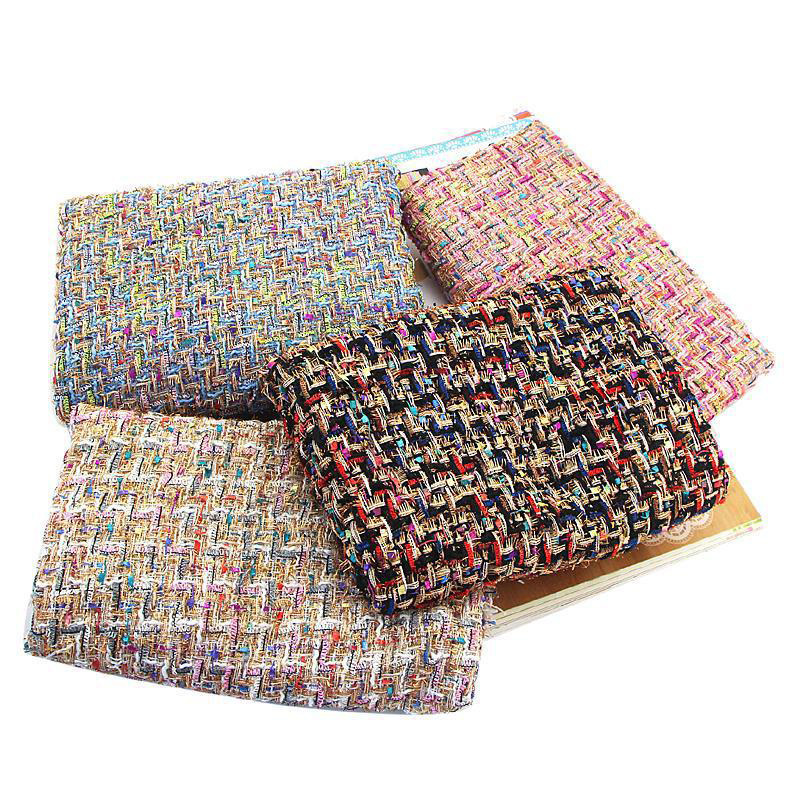 Shiner Plaid Fabric Knitted Yarn Dyed Colorful Tweed Fabric