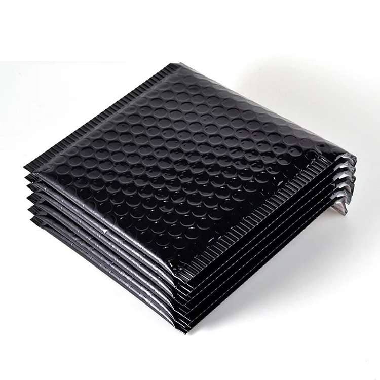 Custom Print Black Biodegradable Bubble Poly Mailer Bags Shipping Bags Envelope Mailing Package Ship Mail Courier Bag Bubbles