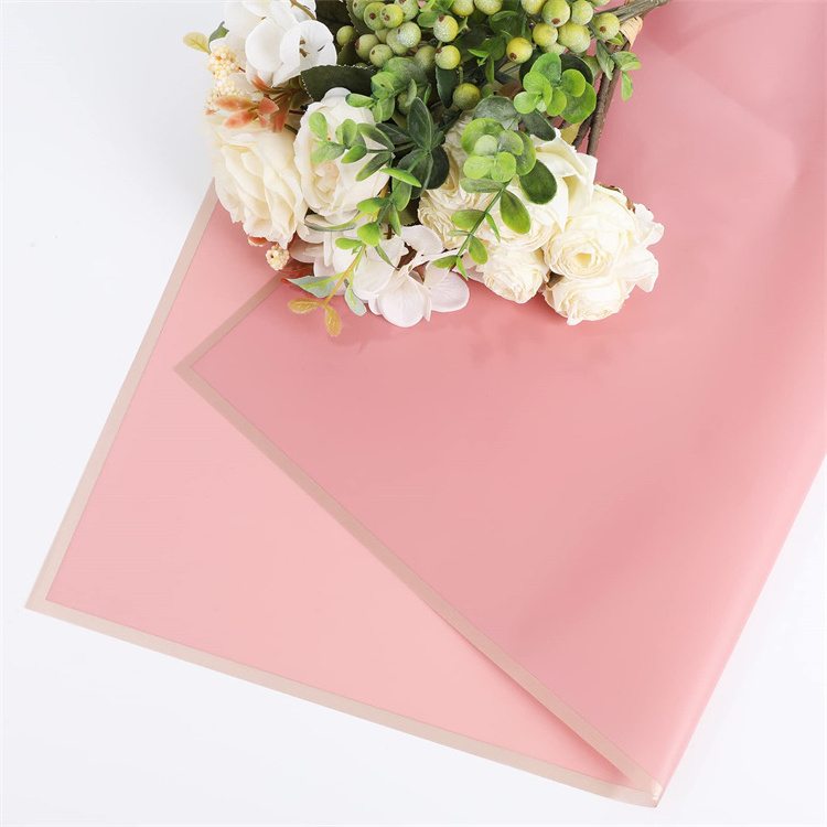 Floral Wrapping Waterproof Flowers Packaging Paper Custom Gold Border Double Sided Florist Packaging Paper For Diy Craft