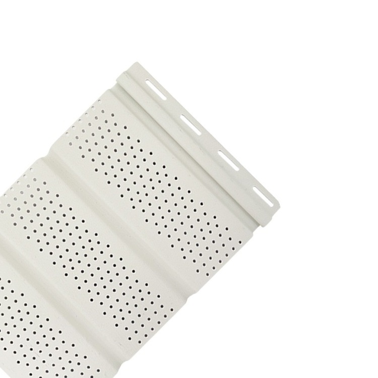 Factory Wholesale White Perforated Vinyl Vented Soffit Panel Ceiling PVC Exterior Soffit Panel