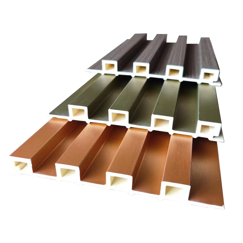 PVC Panel Bamboo Charcoal Board Wood Plastic Composite Wall Cladding Fluted Plastic Wall Panel For Interior Decor