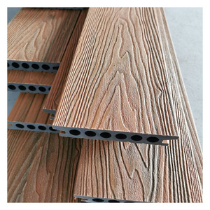 high quality WPC Decking  3D wood grain composite hollow solid outdoor flooring Decking