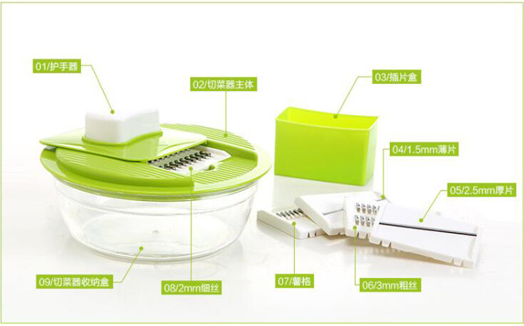 Ginger Cabbage Pepper Slicer Machine Manual Multi Vegetable Chopper With Hand Crank Ginger Slicer