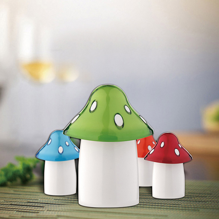 Wholesale Colorful Cute Unique Mushroom Shaped Kitchen Manual Dry Spice Sea Salt and Pepper Mill Grinder