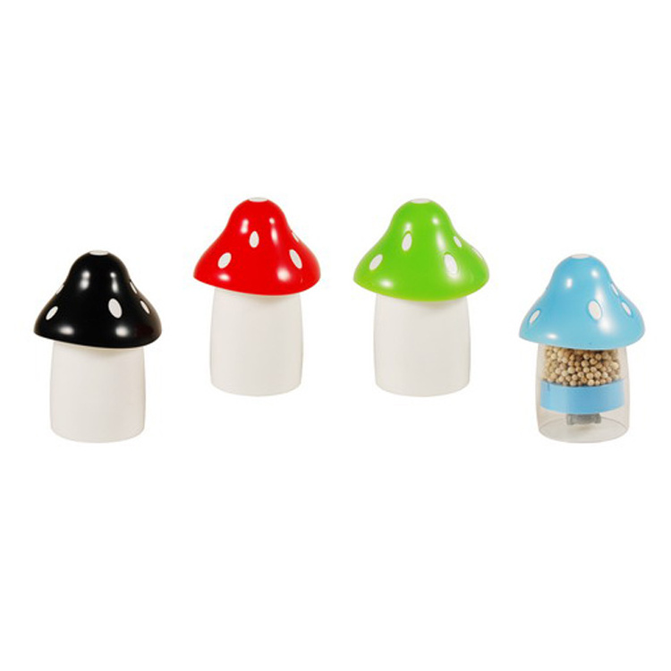 Wholesale Colorful Cute Unique Mushroom Shaped Kitchen Manual Dry Spice Sea Salt and Pepper Mill Grinder