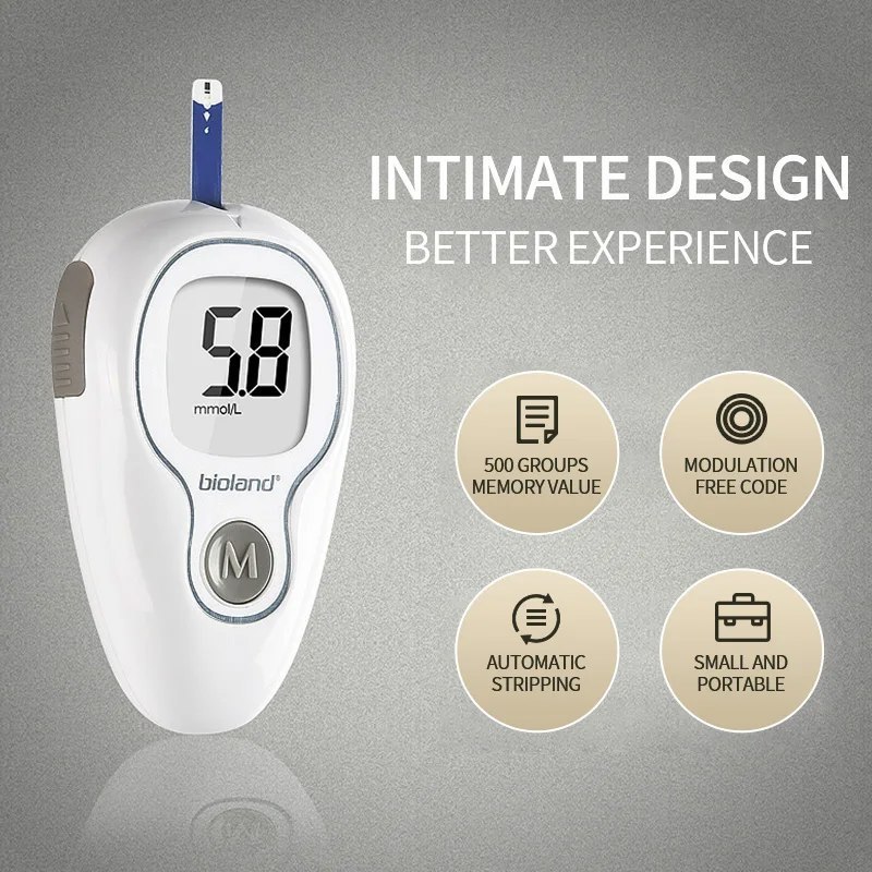 YTD Wireless Medical Blood Sugar Monitor Digital Smart Glucometro Glucometer Blood Glucose Meter with Diabetic Test Strips