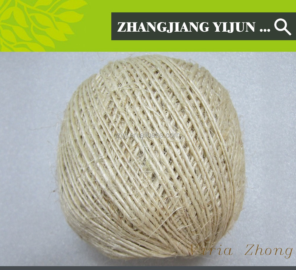 2 ply unoiled raw yarn hard string sisal fiber baler twine for carpet rug gardening