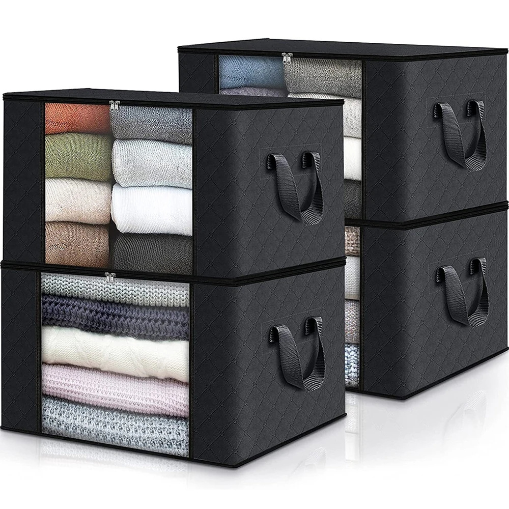 Foldable Blanket Storage Containers for Organizing Bedroom Closet Large Capacity Clothes Storage Bag