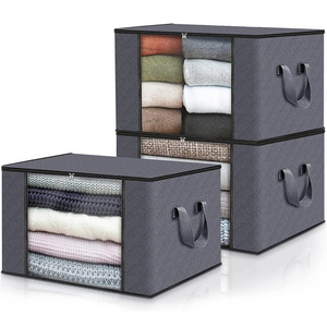 Foldable Blanket Storage Containers for Organizing Bedroom Closet Large Capacity Clothes Storage Bag