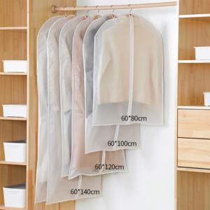 Peva Non-Woven Foldable Coat Home Storage Pouch Case Organizer Wardrobe Hanger Cover Dust Clothing Suit Dress Garment Bag