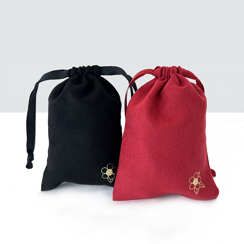 Customize Eco Friendly Luxury Dust Bag Drawstring Pouch Suede Duster Bags for Handbags Shoes Gifts