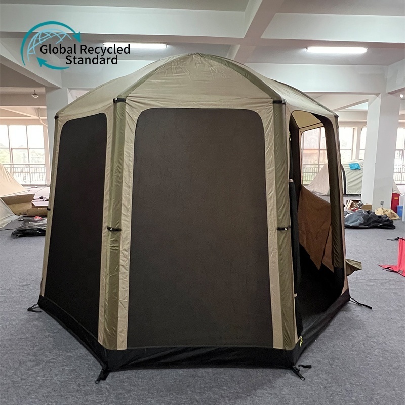 Six Angle inflatable tent outdoor rain and sun protection beach camping tent large space simple luxury pergola awning