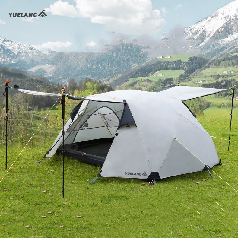 2022 factory direct sales 4-5 Person Ultralight Waterproof tent UV Protection Black Coating Portable Outdoor Camping Tent