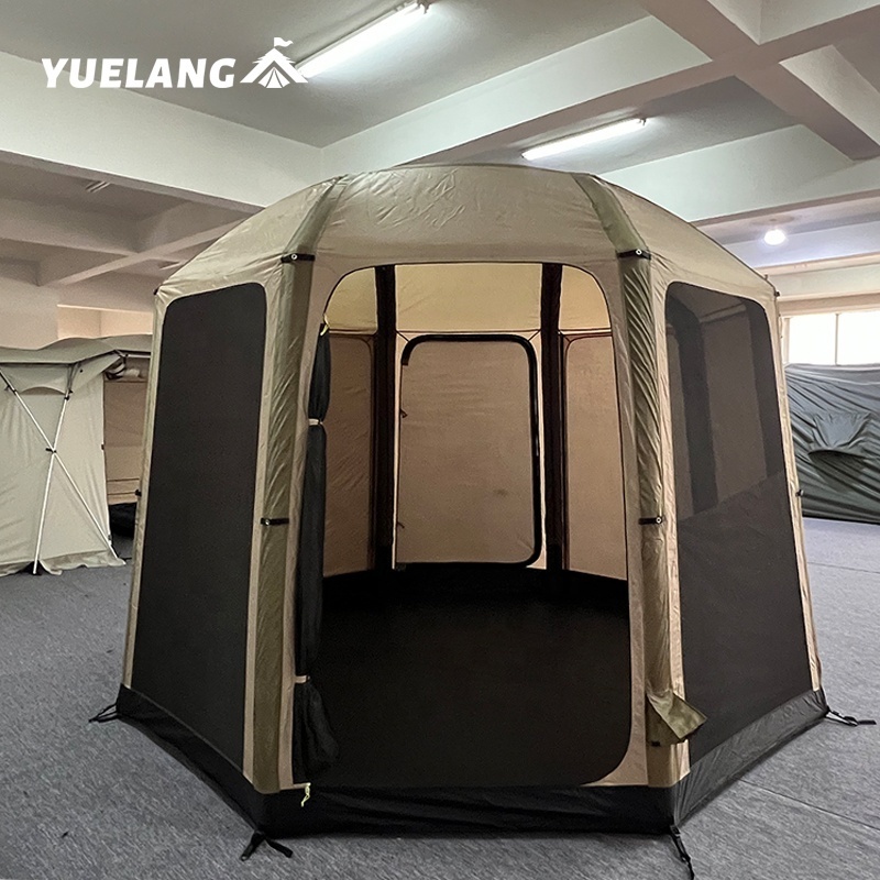 Six Angle inflatable tent outdoor rain and sun protection beach camping tent large space simple luxury pergola awning