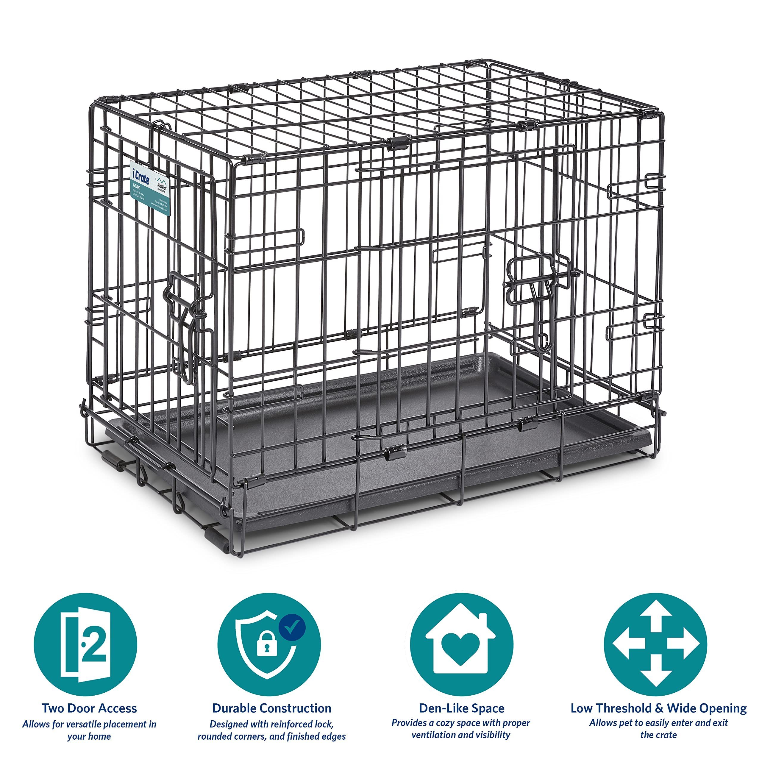 YOELLEN Wholesale 18 24 30 36 42 48 inches Heavy Duty Pet Cage Collapsible Dog Cat Rabbit Puppy Folding Crate