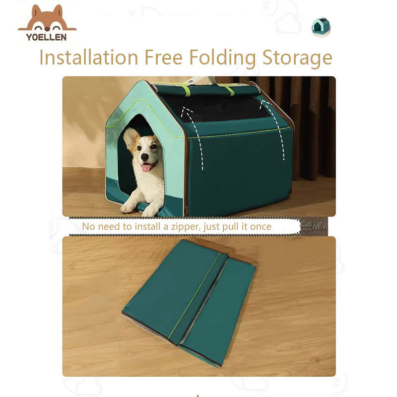 YOELLEN Wholesale hot selling Kennel Four Seasons General Purpose car folding dog cage Small pet supplies Dog house  indoor tent