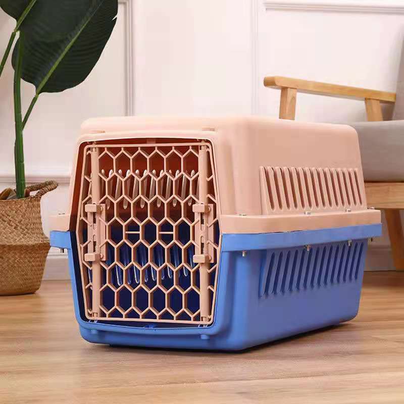 Factory Wholesale Pet supplies Convenient PP Plastic Pet Dog Transport box pet Air carriers