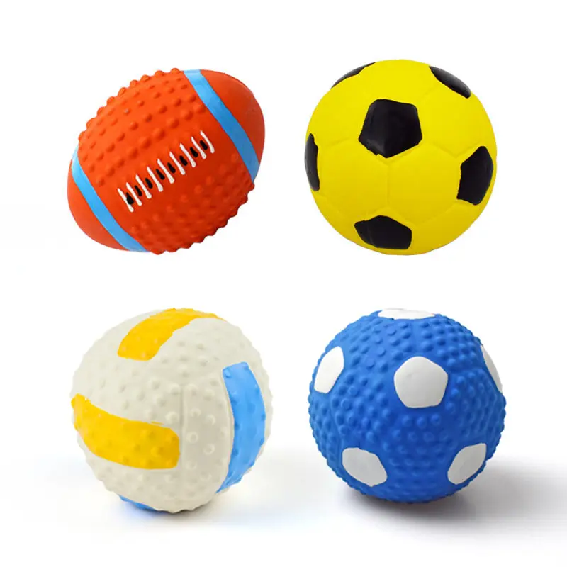 Pet Latex Toys Filled Latex Various Ball Styles Vocal Toys Cleaning Teeth Molar Protection Pet Dog Chew Toys