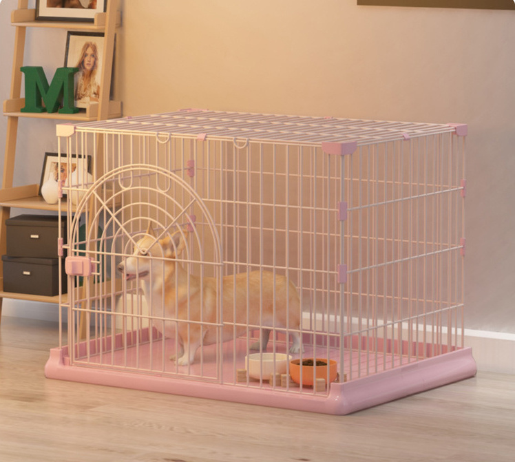 Wholesale Thickened Pet Cages Small Medium Large Dogs Cats Rabbits Indoor Steel Metal Iron Wire Cage Dog Kennels