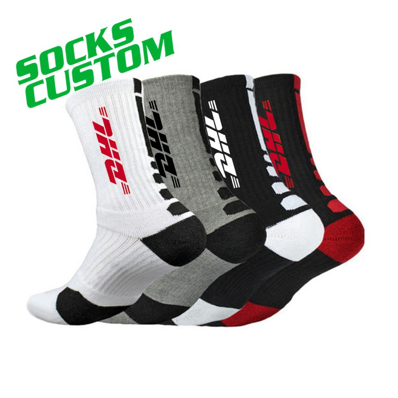 FREE DESIGN & MOCK-UP custom logo athletic sport socks custom logo mens basketball socks