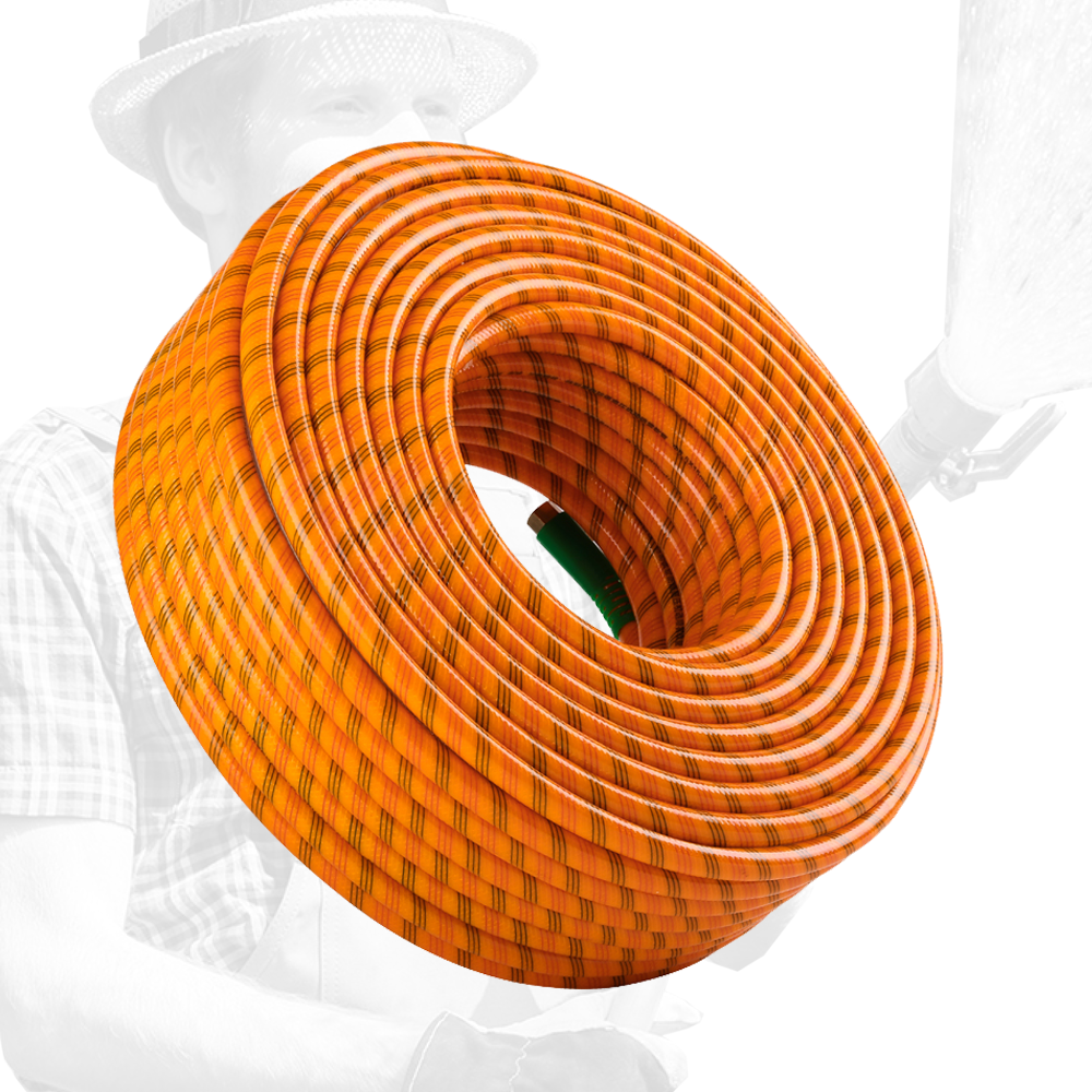 Factory five layers orange flexible spray irrigation hose pvc water hose pipe