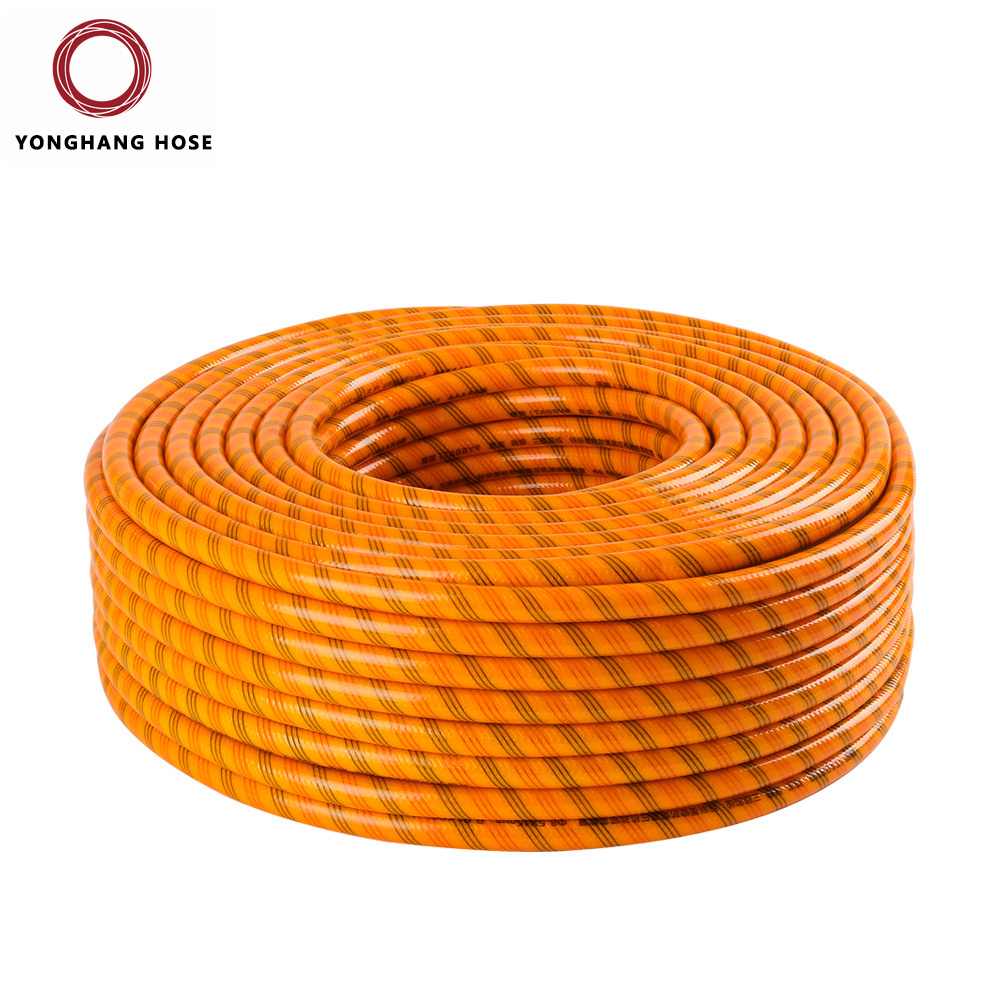 Factory five layers orange flexible spray irrigation hose pvc water hose pipe