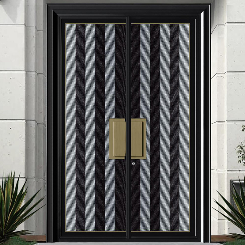 ABYAT Entrance Double Exterior Security Steel Door Hotel Steel Prehung Entry Doors