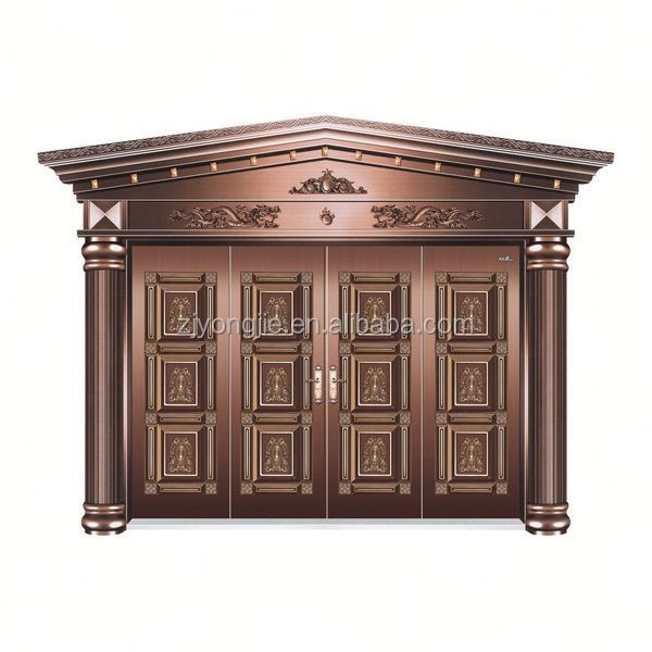 ABYAT New Design Imitated Copper Steel Door Arched Double Imitate Copper Door