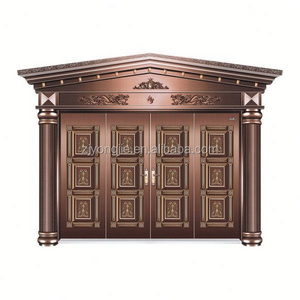 ABYAT New Design Imitated Copper Steel Door Arched Double Imitate Copper Door