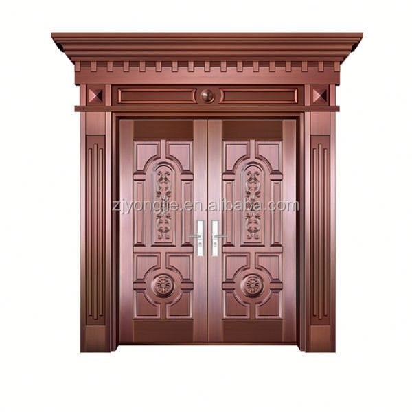 ABYAT New Design Imitated Copper Steel Door Arched Double Imitate Copper Door