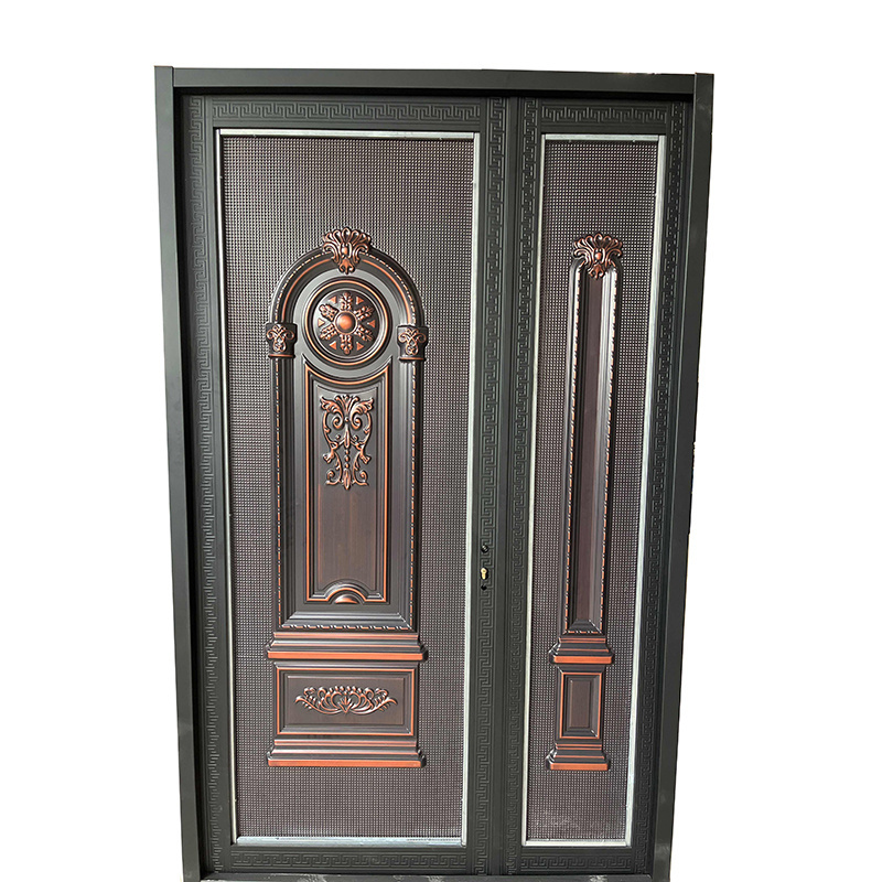 ABYAT Double Mother And Son Steel Entry Door One And Half Steel Security Entry Main Door