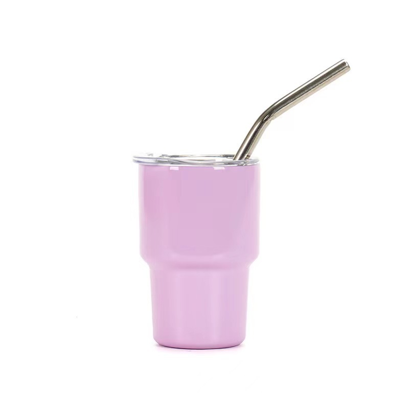 Hot 2 oz tumbler Tumbler Stainless steel espresso cup 2 oz mini metal tumbler with straw and lid