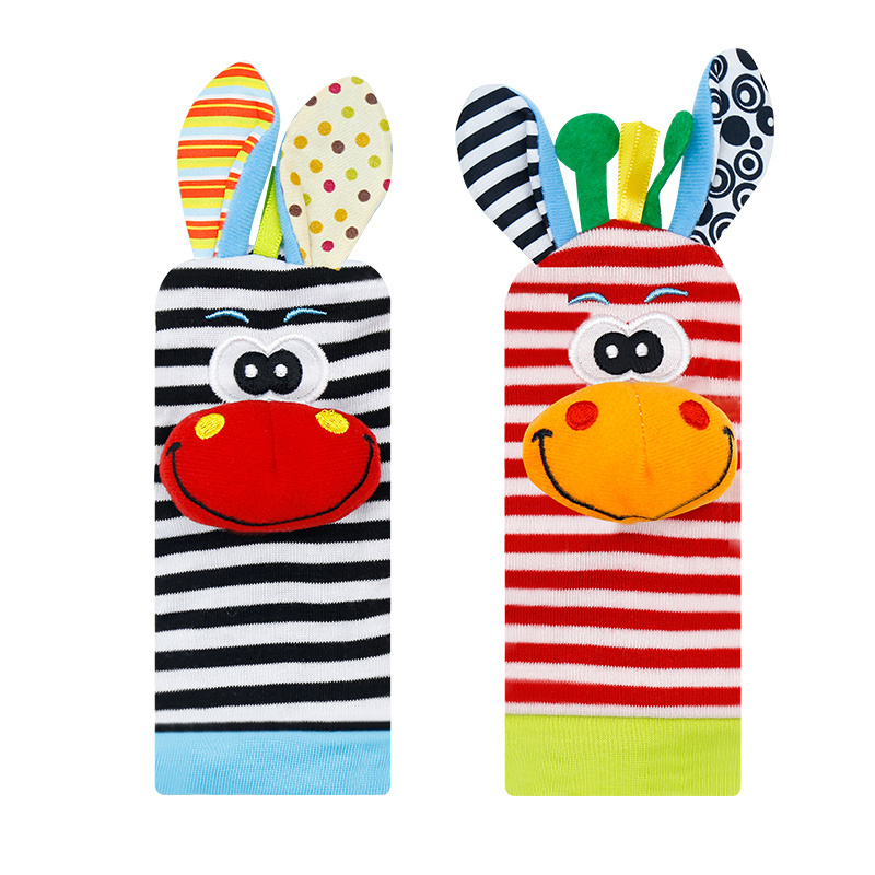 Infant Baby Socks Rattle Wrist Rattle and Foot Socks 0~36 Months Shoes Baby Socks Rattles